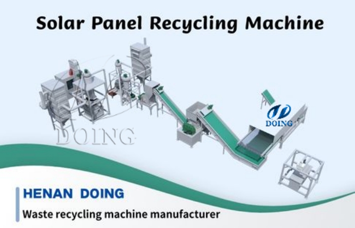 Solar panel recycling machine