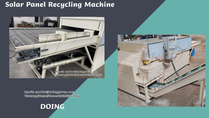 Solar panel recycling machine