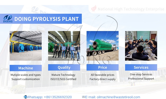 DOING máy nhiệt phân rác thải thành nhiên liệu