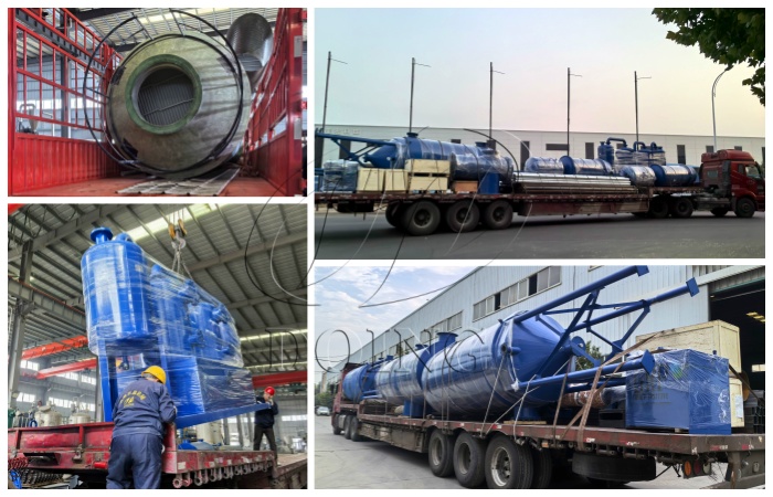 Cấu hình thiết bị máy nhiệt phân cao su hoàn toàn liên tục DOING 50TPD tại Ấn Độ Máy nhiệt phân hoàn toàn liên tục DOING