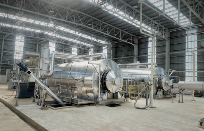 Địa điểm lắp đặt nhà máy nhiệt phân bán liên tục DOING tại Malaysia Nhà máy nhiệt phân bùn dầu DOING