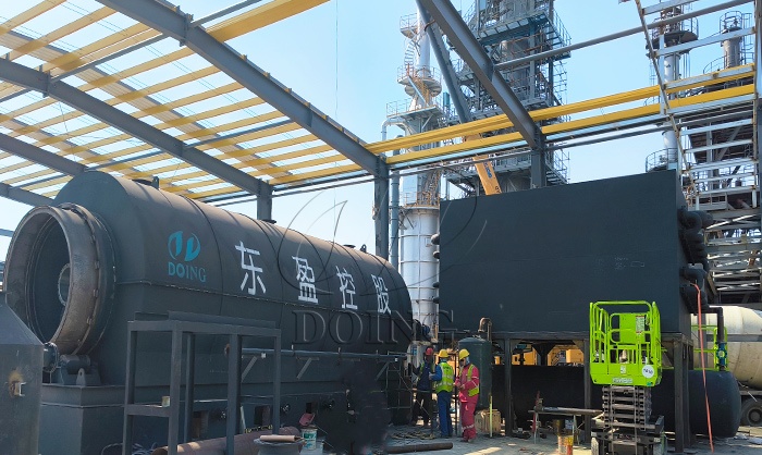 Địa điểm lắp đặt thiết bị nhiệt phân bùn dầu tại Trung Quốc Thiết bị nhiệt phân bùn dầu DOING