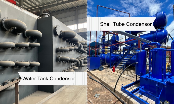 Hệ thống ngưng tụ của thiết bị nhiệt phân DOING Thiết bị nhiệt phân nhựa theo mẻ DOING