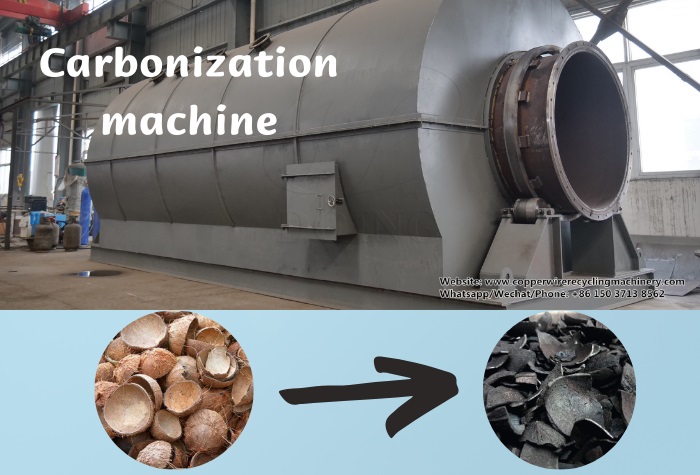 Máy cacbon hóa vỏ dừa