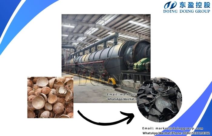 Nhà máy nhiệt phân vỏ dừa