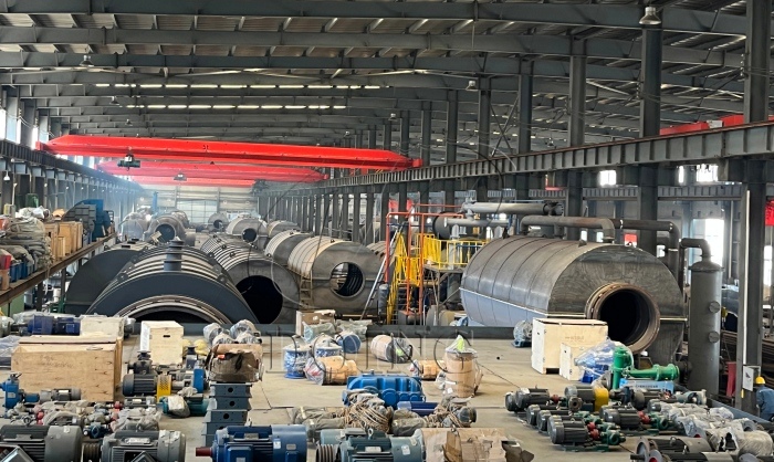 Máy DOING nhiệt phân và tinh chế dầu từ lốp thành dầu diesel