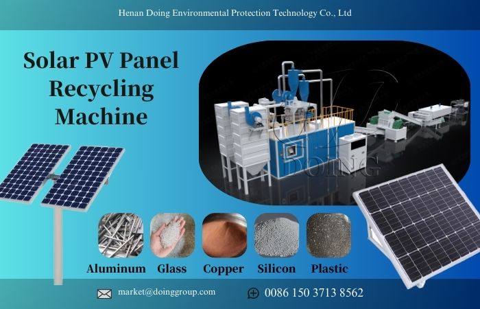 máy tái chế tấm pin năng lượng mặt trời